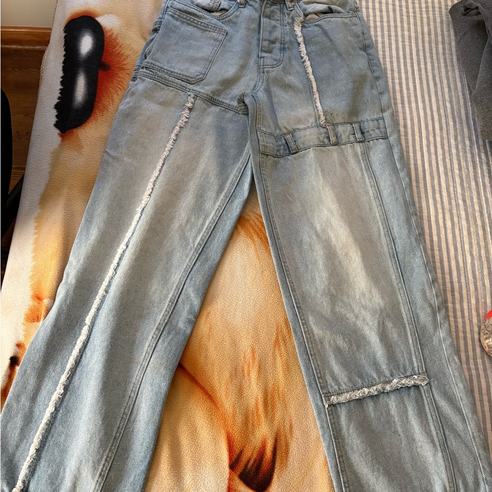 Boohoo Light Blue Flare Jeans
